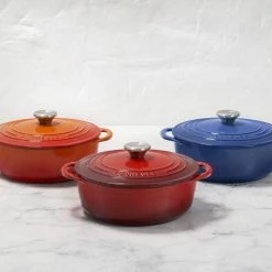 Le Creuset 2.75 Qt. Shallow Round Dutch Oven | Flame 14 Le Creuset 2.75 Qt. Shallow Round Dutch Oven | Flame -Le Creuset sales rs18591 2.75 ovens 1