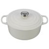 Le Creuset 5.5 Qt. Round Signature Cast Iron Dutch Oven With Stainless Steel Knob | White 2 Le Creuset 5.5 Qt. Round Signature Cast Iron Dutch Oven With Stainless Steel Knob | White -Le Creuset sales rs3157 ls2501 2616ss