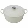 Le Creuset 9 Qt. Round Signature Dutch Oven With Stainless Steel Knob | White 2 Le Creuset 9 Qt. Round Signature Dutch Oven With Stainless Steel Knob | White -Le Creuset sales rs3163 ls2501 3016ss