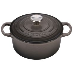 Le Creuset 2 Qt. Round Signature Cast Iron Dutch Oven With Stainless Steel Knob | Oyster Grey