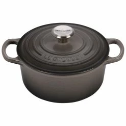 Le Creuset 2 Qt. Round Signature Cast Iron Dutch Oven With Stainless Steel Knob | Oyster Grey