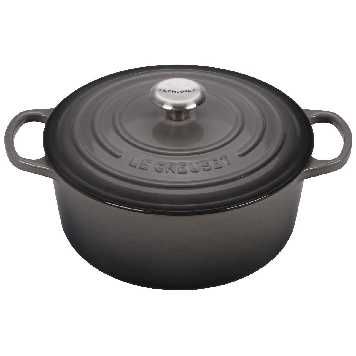 Le Creuset 5.5 Qt. Round Signature Dutch Oven with Stainless Steel Knob | Oyster Grey Le Creuset 5.5 Qt. Round Signature Dutch Oven With Stainless Steel Knob | Oyster Grey -Le Creuset sales rs6772 ls2501 267fss