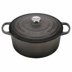 Le Creuset 7.25 Qt. Round Signature Dutch Oven With Stainless Steel Knob | Oyster Grey