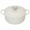 Le Creuset 4.5 Qt. Round Signature Dutch Oven With Stainless Steel Knob | White -Le Creuset sales rs7342 l2501 2416ss lpr