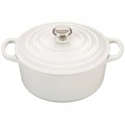 Le Creuset 3.5 Qt. Round Signature Dutch Oven With Stainless Steel Knob | White