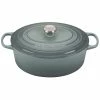 Le Creuset 6.75 Qt. Oval Signature Dutch Oven With Stainless Steel Knob | Sea Salt -Le Creuset sales rs9089 ls2502 31717ss