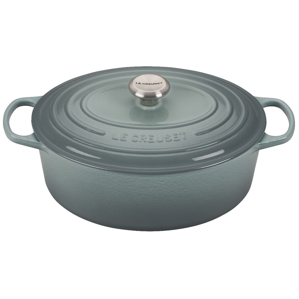 Le Creuset 6.75 Qt. Oval Signature Dutch Oven with Stainless Steel Knob | Sea Salt Le Creuset 6.75 Qt. Oval Signature Dutch Oven With Stainless Steel Knob | Sea Salt -Le Creuset sales rs9089 ls2502 31717ss
