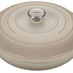 Le Creuset 3.5 Qt. Signature Enameled Cast Iron Braiser With Stainless Steel Knob | Meringue White