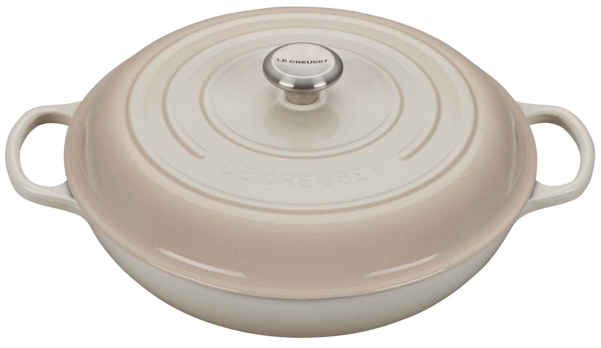Le Creuset 5 Qt. Signature Enameled Cast Iron Braiser with Stainless Steel Knob | Meringue White Le Creuset 5 Qt. Signature Enameled Cast Iron Braiser With Stainless Steel Knob | Meringue White -Le Creuset sales rs9097 ls2532 32716ss