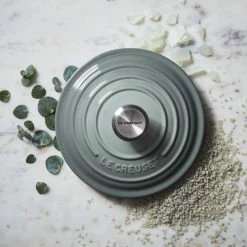 Le Creuset 5.5 Qt. Round Signature Dutch Oven With Stainless Steel Knob | Sea Salt -Le Creuset sales rs9189 spring 2019 seasaltabstractlid 1196