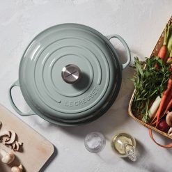 Le Creuset 3.5 Qt. Signature Enameled Cast Iron Braiser With Stainless Steel Knob | Sea Salt 7 Le Creuset 3.5 Qt. Signature Enameled Cast Iron Braiser With Stainless Steel Knob | Sea Salt -Le Creuset sales rs9191 spring 2019 seasaltbraiserhuman 0732 lpr