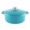 Chantal 3 Qt. Round Cast Iron Dutch Oven | Sea Blue