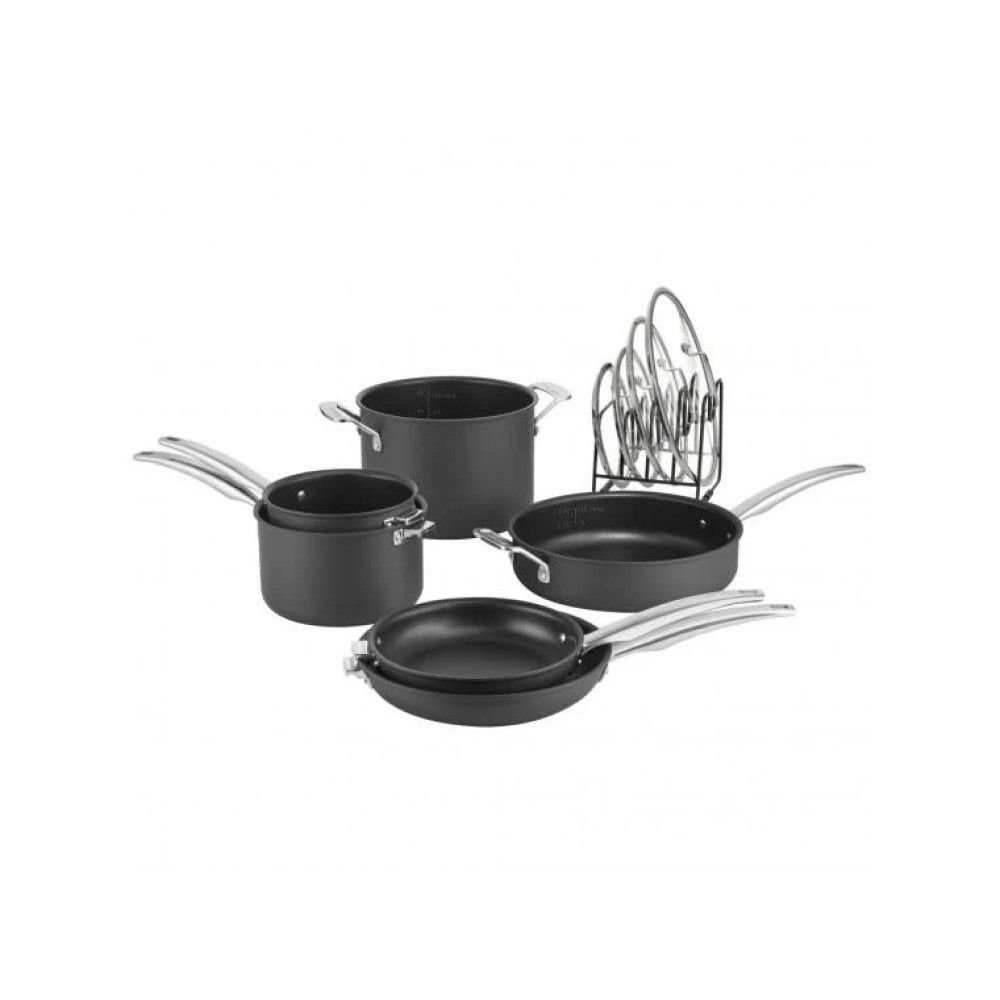 Cuisinart SmartNest Hard Anodized Cookware Set | 11-Piece Cuisinart SmartNest Hard Anodized Cookware Set | 11-Piece -Le Creuset sales smartnestonwhite1 1