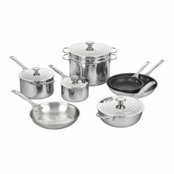 Le Creuset 12-Piece Nonstick Cookware Set | Stainless Steel