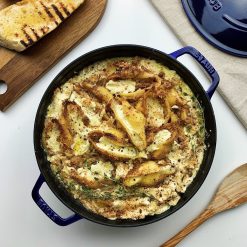 Staub Stackable Cocotte, Braiser, And Grill Pan With Lid | Dark Blue -Le Creuset sales staub enameled cast iron stackable 3 piece cookware set xl