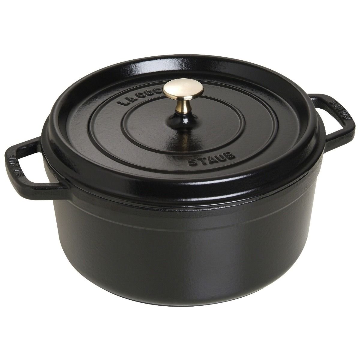 Staub 5.5 Qt. Round Cocotte/Dutch Oven | Matte Black Staub 5.5 Qt. Round Cocotte/Dutch Oven | Matte Black -Le Creuset sales staub w brass knob 1