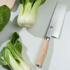 Shun Cutlery Shun Premier Blonde 5.5" Nakiri Knife 6 Shun Cutlery Shun Premier Blonde 5.5" Nakiri Knife -Le Creuset sales tdm0742w 2