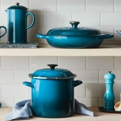 Le Creuset 5 Qt. Signature Braiser With Stainless Steel Knob | Deep Teal 11 Le Creuset 5 Qt. Signature Braiser With Stainless Steel Knob | Deep Teal -Le Creuset sales teal 1