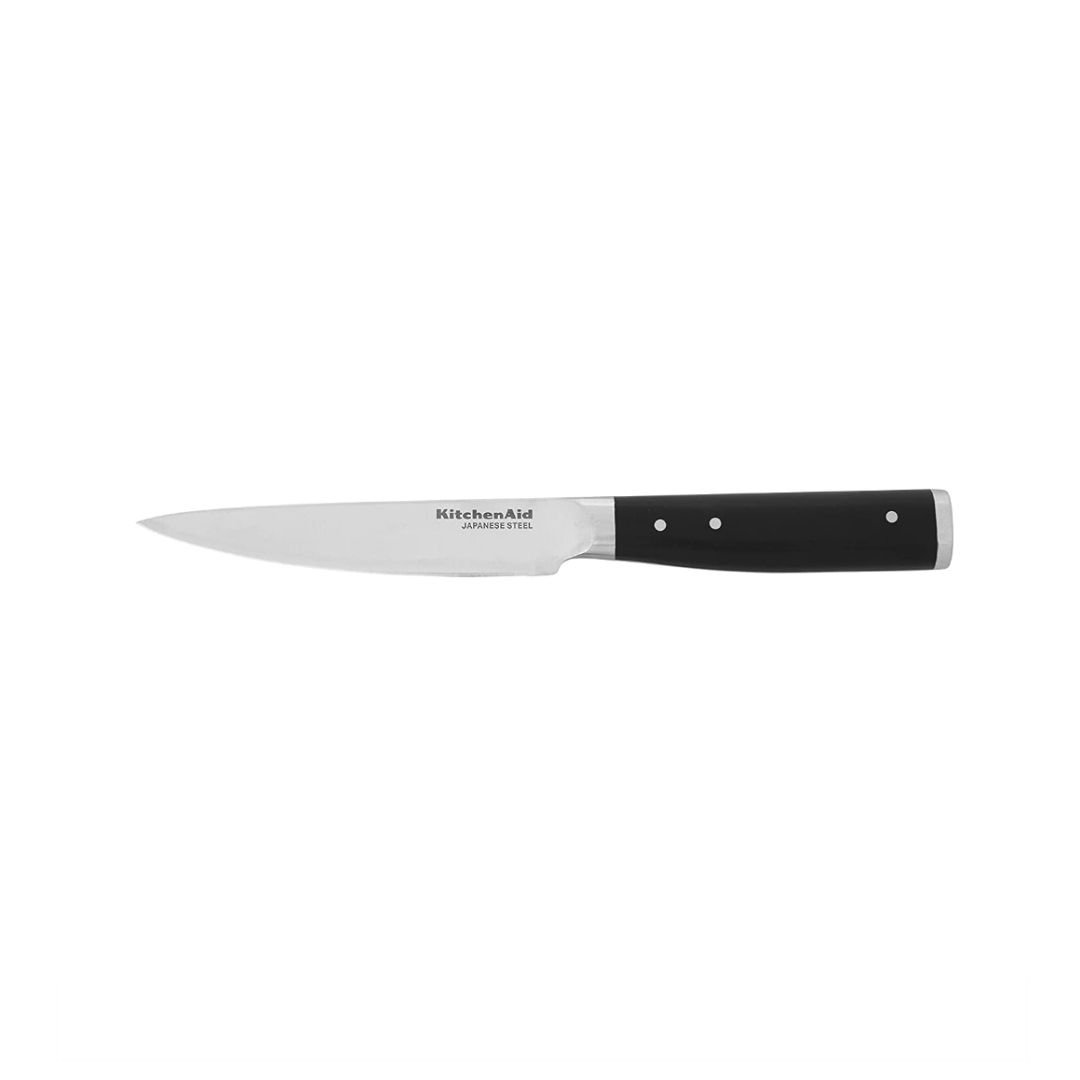 KitchenAid Gourmet Forged 4.5" Utility Knife with Sheath | Fine Edge KitchenAid Non-Electrics KitchenAid Gourmet Forged 4.5" Utility Knife With Sheath | Fine Edge -Le Creuset sales utility