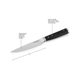 KitchenAid Non-Electrics KitchenAid Gourmet Forged 4.5" Utility Knife With Sheath | Fine Edge 4 KitchenAid Non-Electrics KitchenAid Gourmet Forged 4.5" Utility Knife With Sheath | Fine Edge -Le Creuset sales utility description