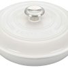 Le Creuset 2.25 Qt. Signature Enameled Cast Iron Braiser With Stainless Steel Knob | White -Le Creuset sales white main
