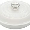Le Creuset 2.25 Qt. Signature Enameled Cast Iron Braiser With Stainless Steel Knob | White -Le Creuset sales white main
